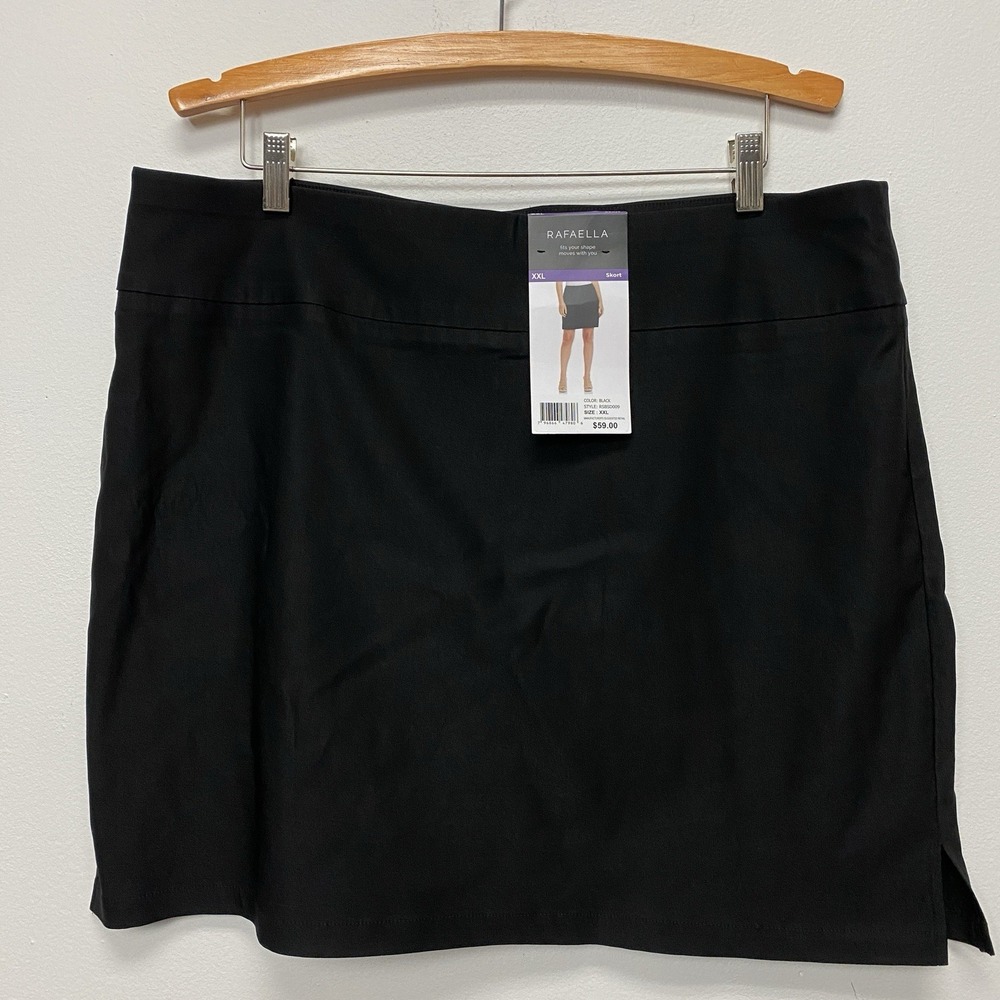 Rafaella Women's Black Skort XXL Outdoor Athleisure‎ Dark Academia Gym comfort